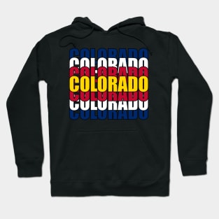 Colorado Typography Flag Simple Hoodie